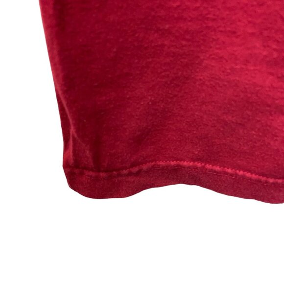 RedOak Sportwear Arkansas Razorback Football T-Shirt XL Embroidered Burgundy Red - Picture 8 of 10